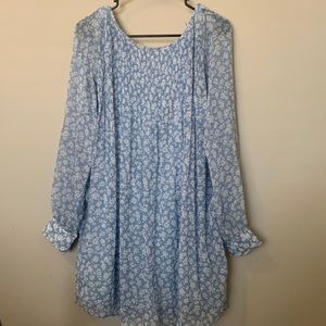 Kimchi Blue pastel blue floral dress